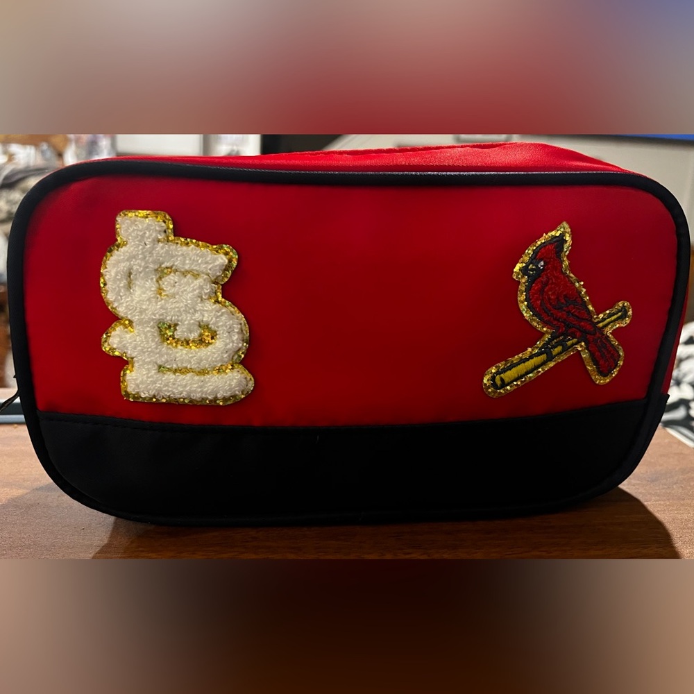 New! ST LOUIS CARDINALS STUFF BAG SHAVING KIT - COSMETIC BAG Patches Preppy SGA